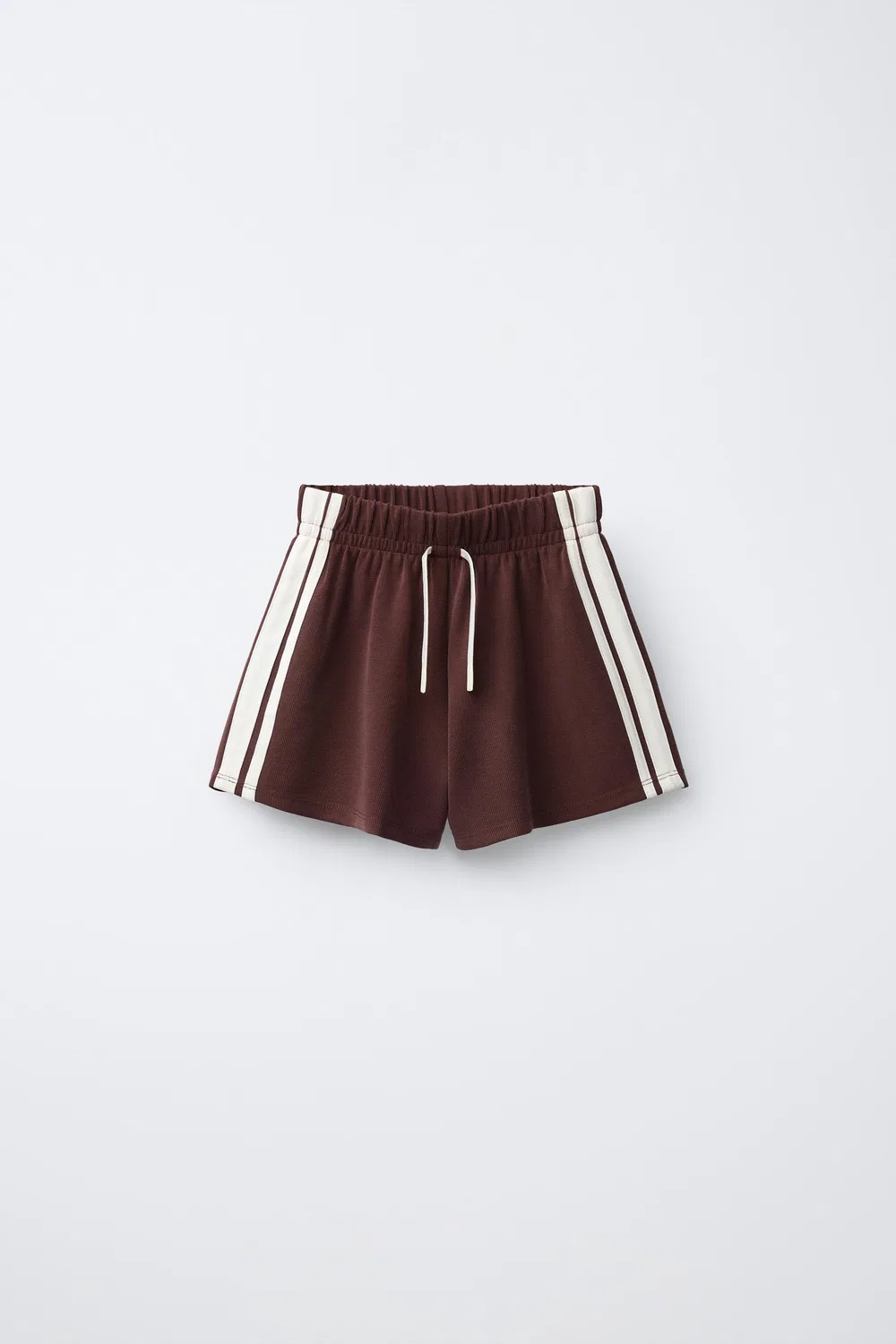 Бермудские шорты с контрастными боковыми полосами ZARA, Burgundy