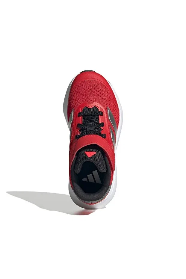 Детские кроссовки для девочек с липучками Adidas, Better Scarlet-Silver Met. — фото 3