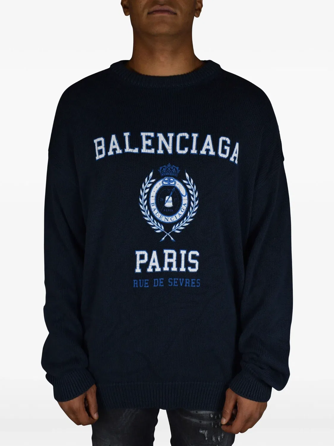 Balenciaga Свитшот с логотипом, синий