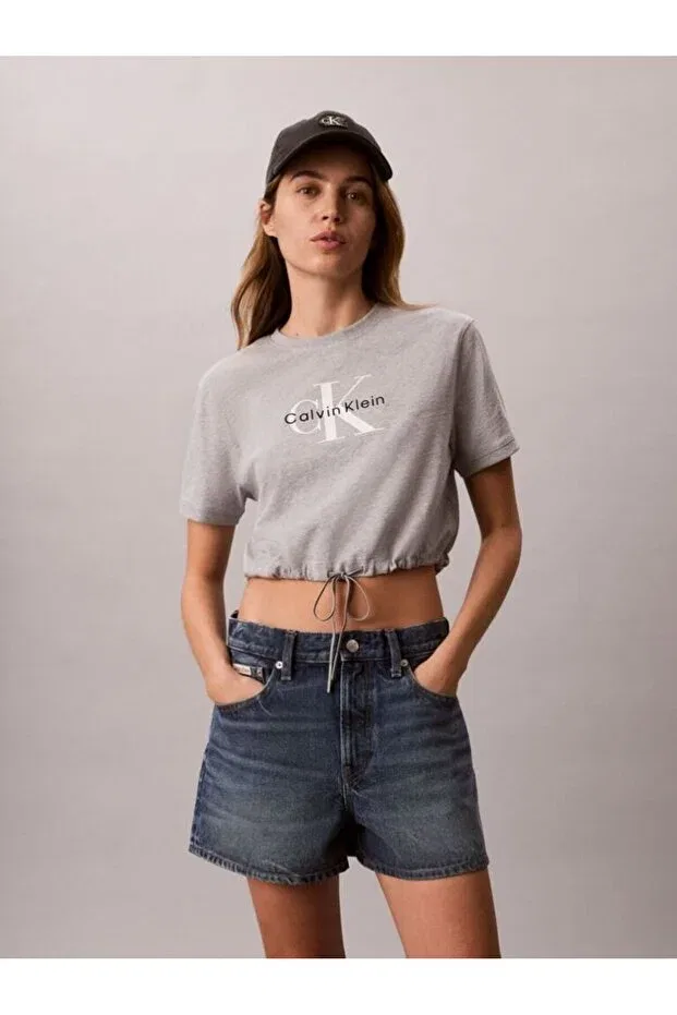 Женская футболка свободного кроя Calvin Klein, Gray