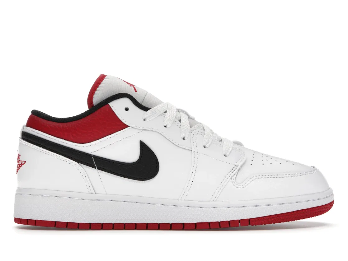 Детские кроссовки Lifestyle с кроссовками Jordan 1 Low Jordan, White Gym Red Black