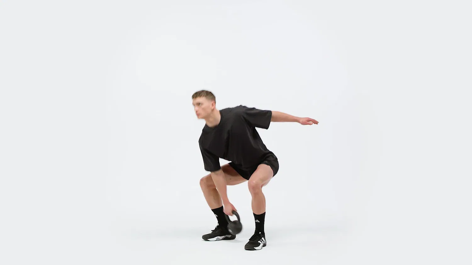Мужская футболка свободного кроя с коротким рукавом Power Adidas, Black — фото 2