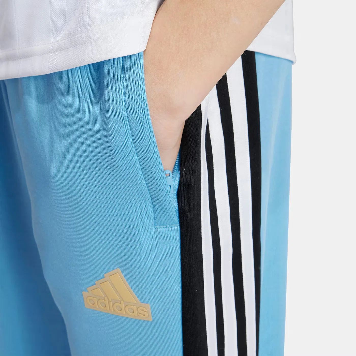 Штаны спортивные с принтом Tiro Nations Pack Adidas, синий — фото 4