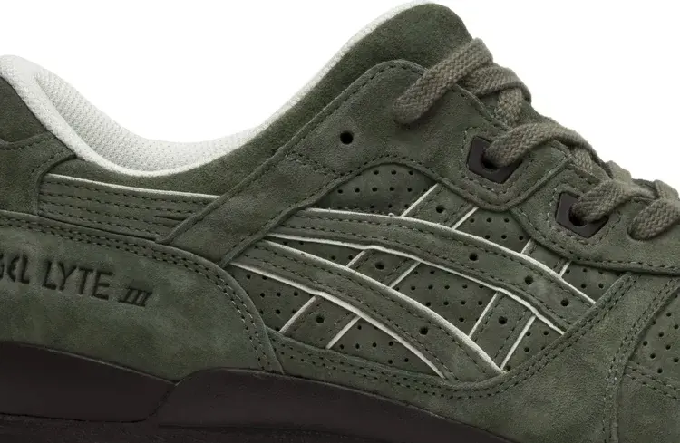 Кроссовки ronnie fieg x gel lyte 3 mij 'mossad' Asics, зеленый — фото 3