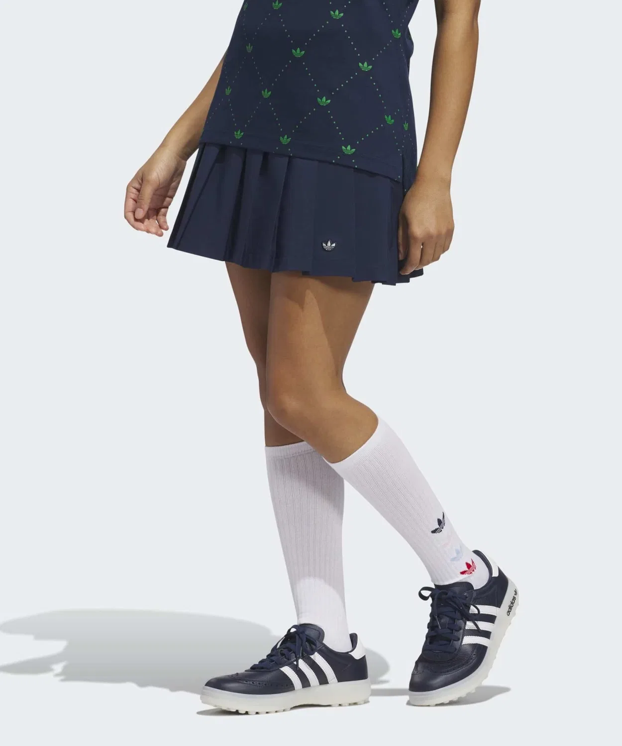 Женская плиссированная юбка с карманами Adidas Original Golf Pull-On Pleated Skirt, Navy