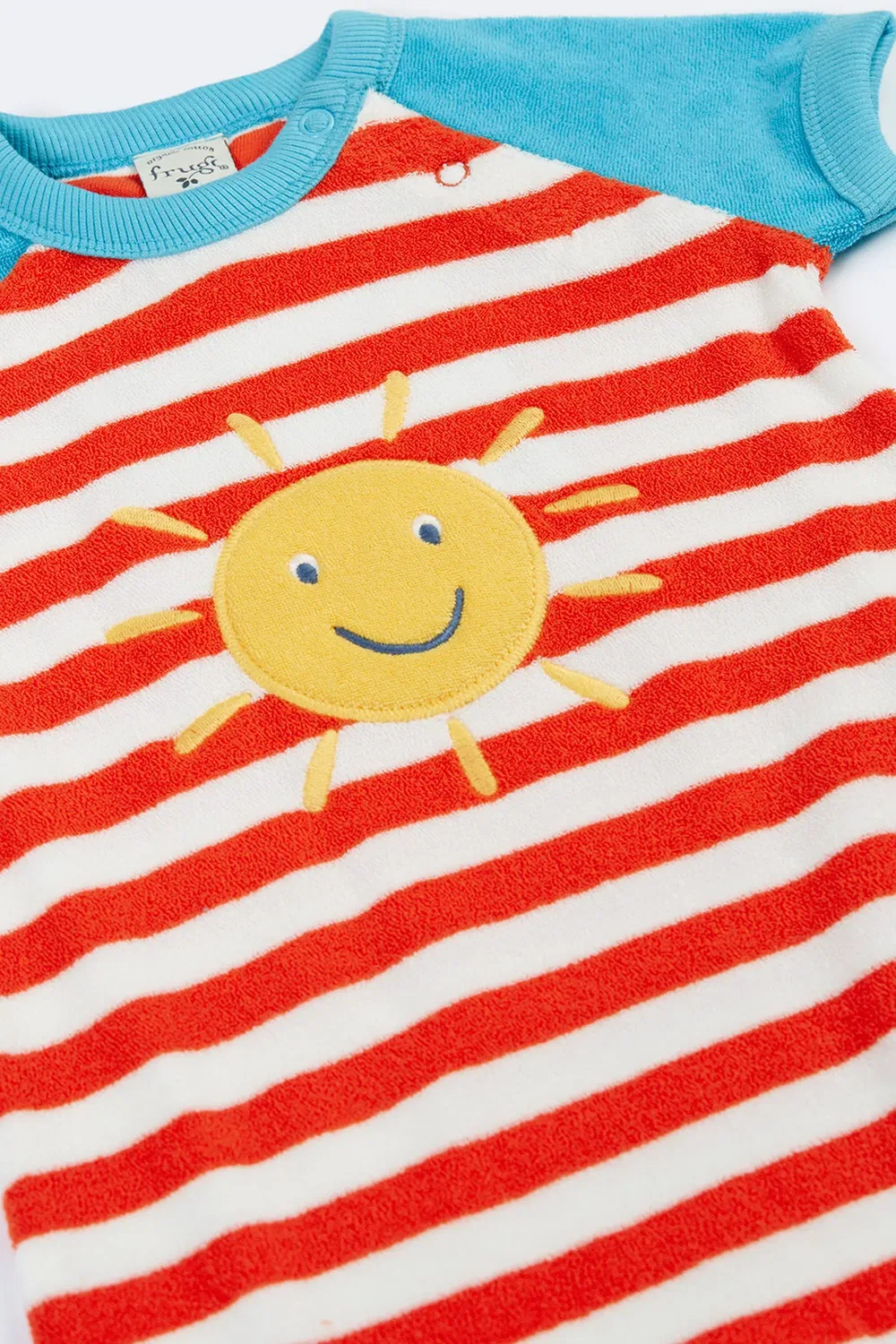 Детский боди-комбинезон из махровой ткани Shore Frugi, Red — фото 3