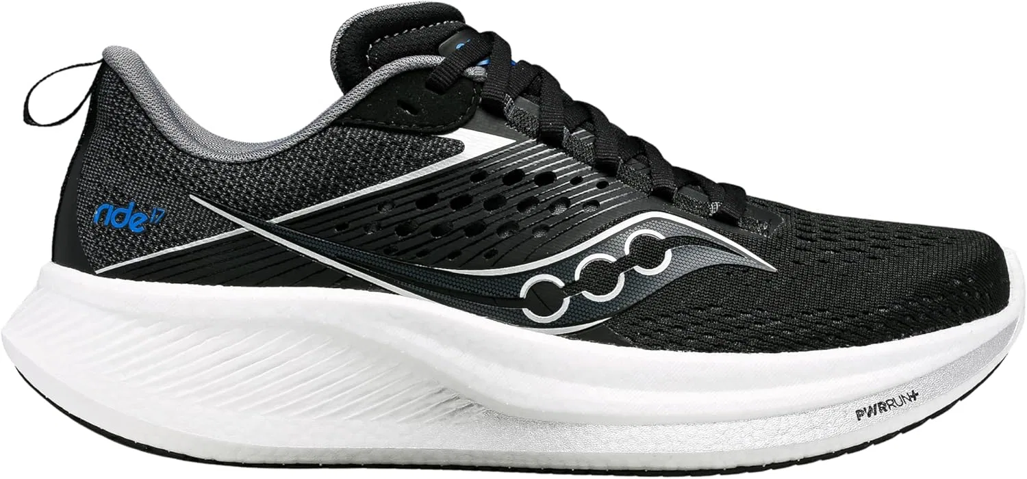 Мужские кроссовки Saucony Ride 17, Black White — фото 2