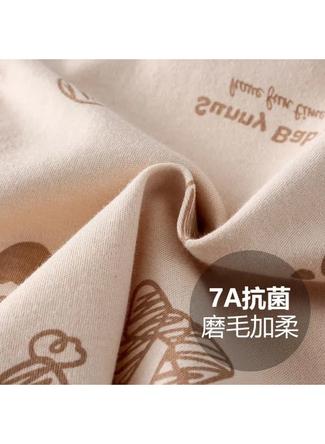 Комплект пижам с принтом Doxiluka, коричневый — фото 3
