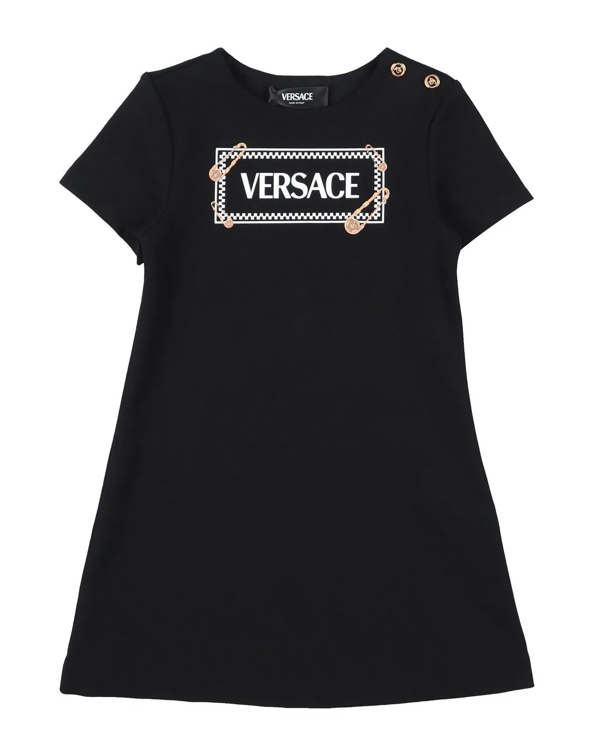 Детское платье для девочек из французского терье Versace Young, черный
