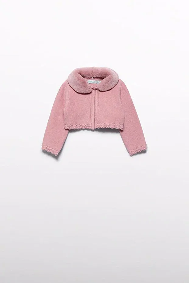 Детский кардиган для девочек с воротником-стойкой Abel&Lula girl's cardigan, Mayoral, Pink