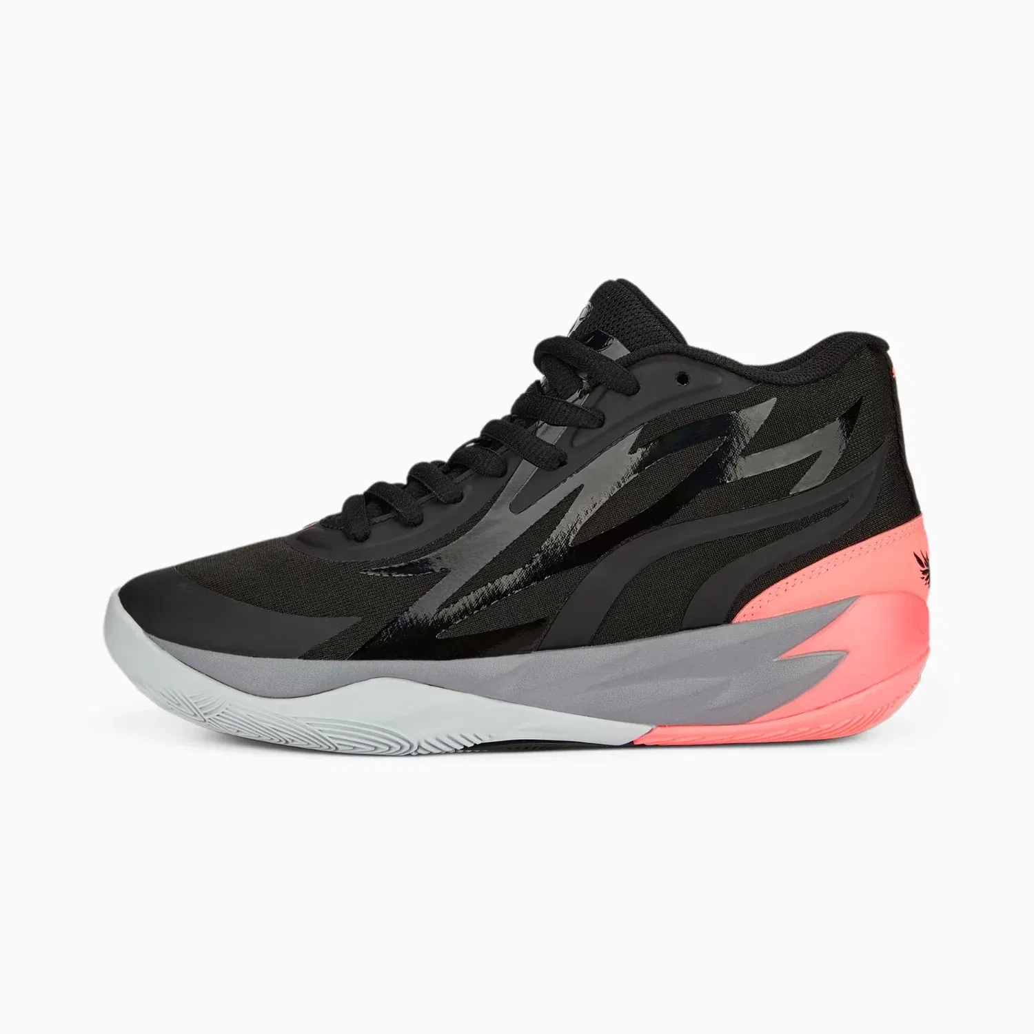 Детские баскетбольные кроссовки на шнуровке Puma MB.02, черный — фото 3
