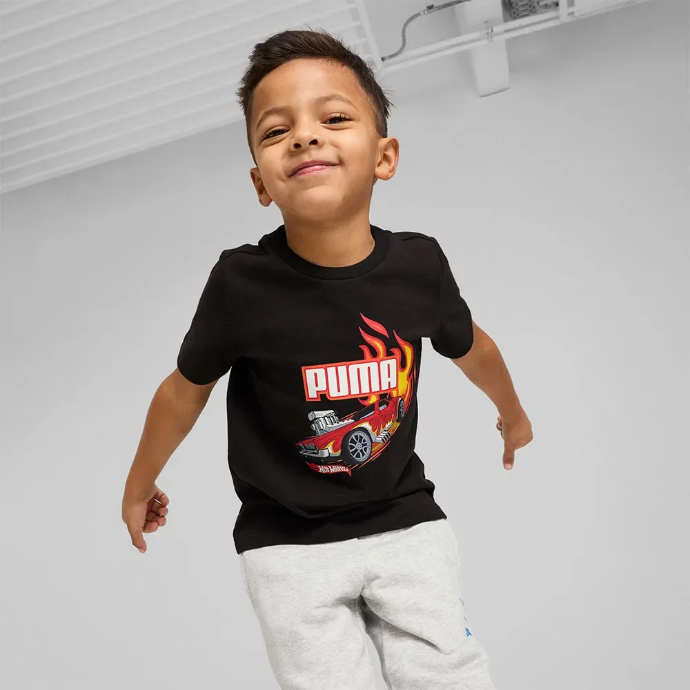 Футболка с коротким рукавом Graphic Hot Wheels Puma, черный — фото 3