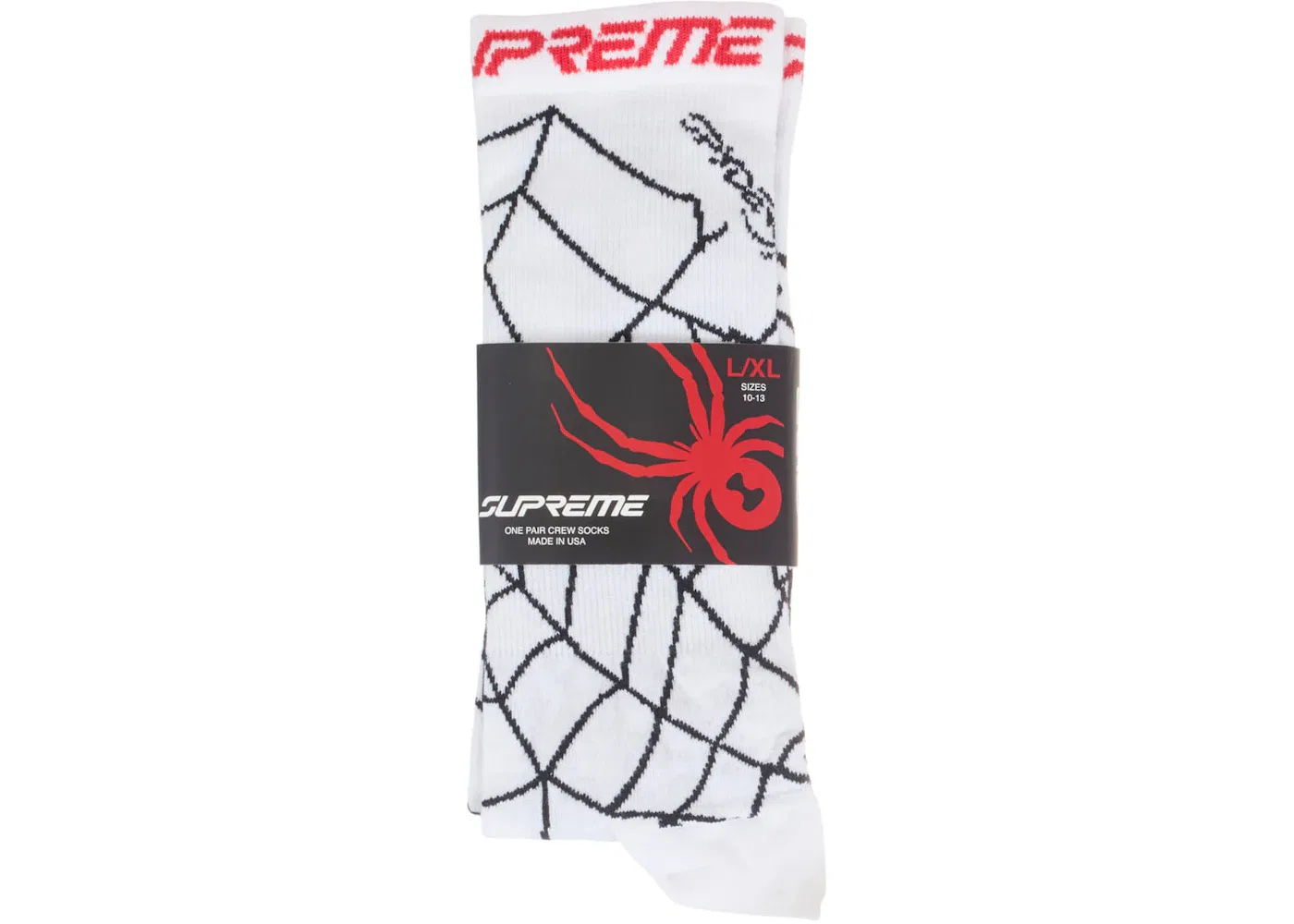 Носки Supreme Spyder Socks (1 Pack) Supreme, White — фото 3
