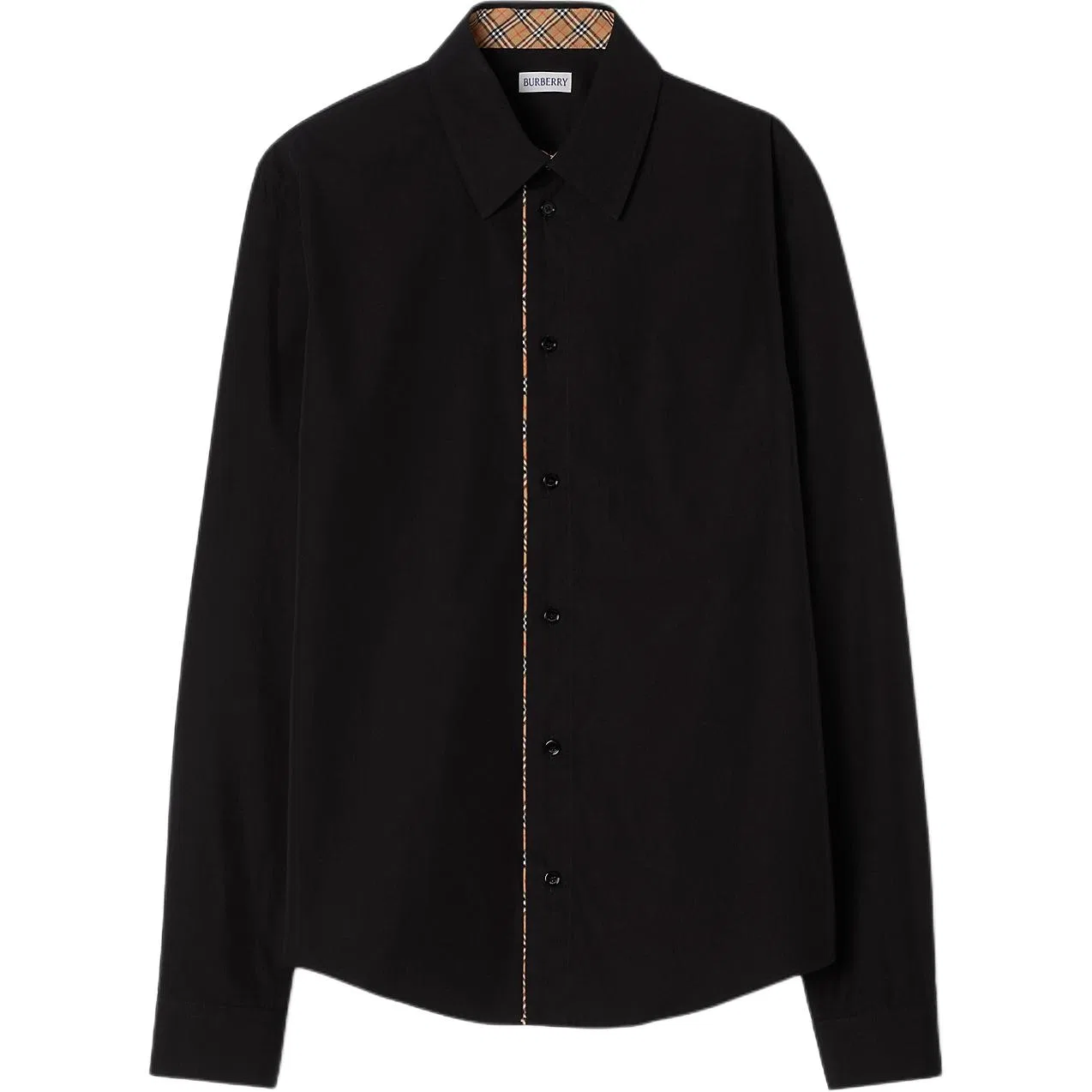 Рубашка мужская Burberry повседневная, high street, черный