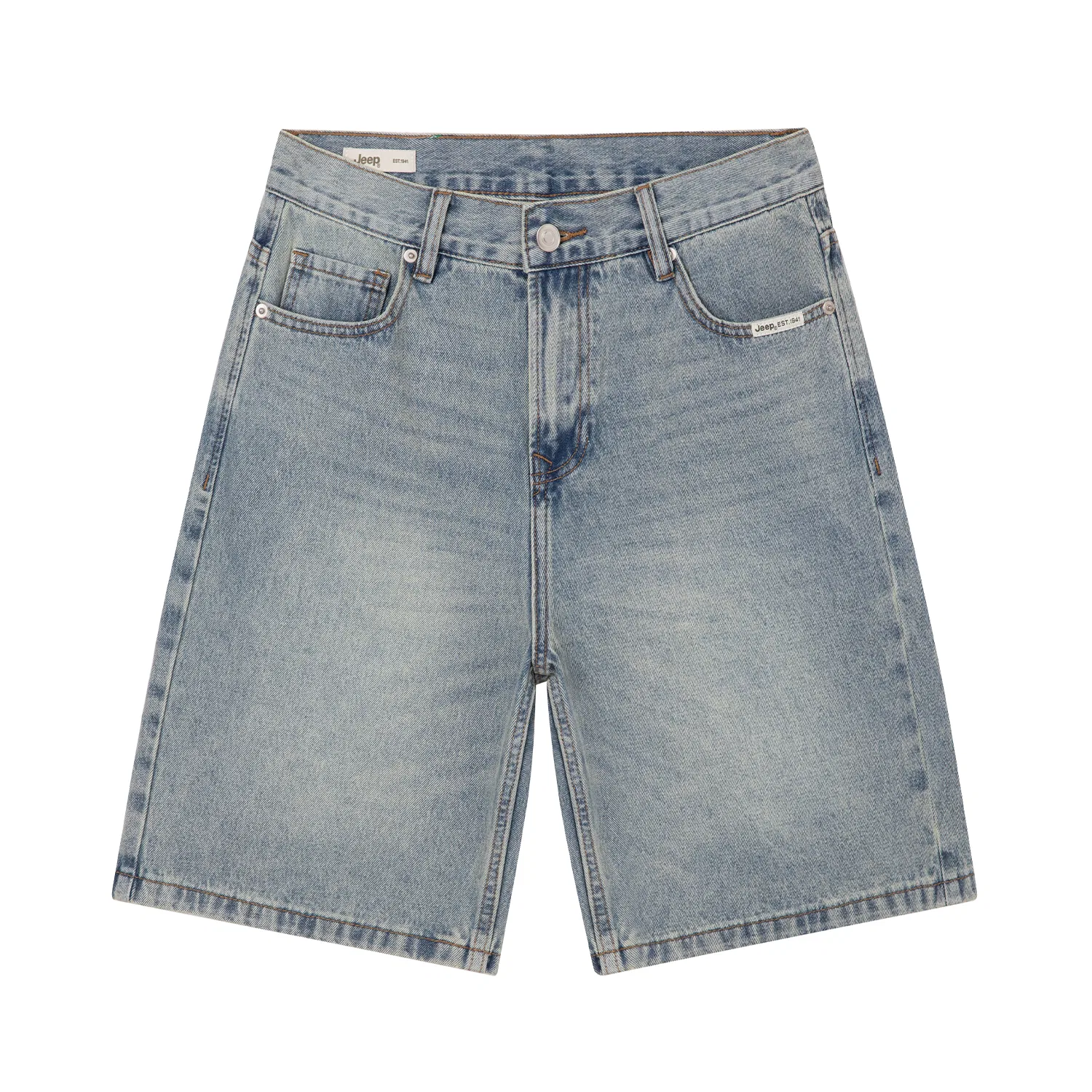 Детские джинсовые шорты Unisex Moderate Jeep, Grey Blue — фото 4