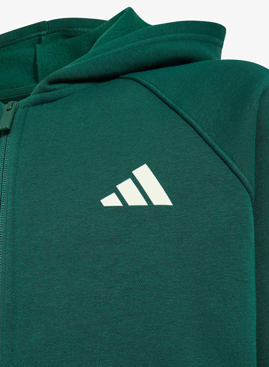 Худи с полноразмерной молнией Seasonals Collegiate Typography Adidas, зеленый — фото 3