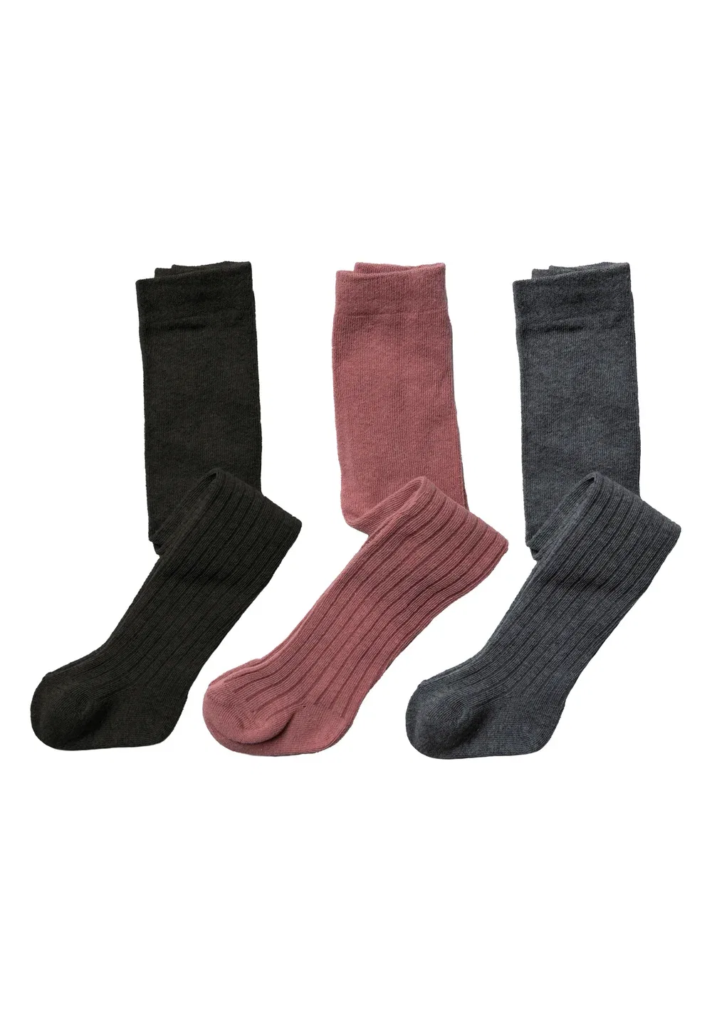 Набор из 3 колготок унисекс Monate Tinyone, Rosa / Grey Melange / Black