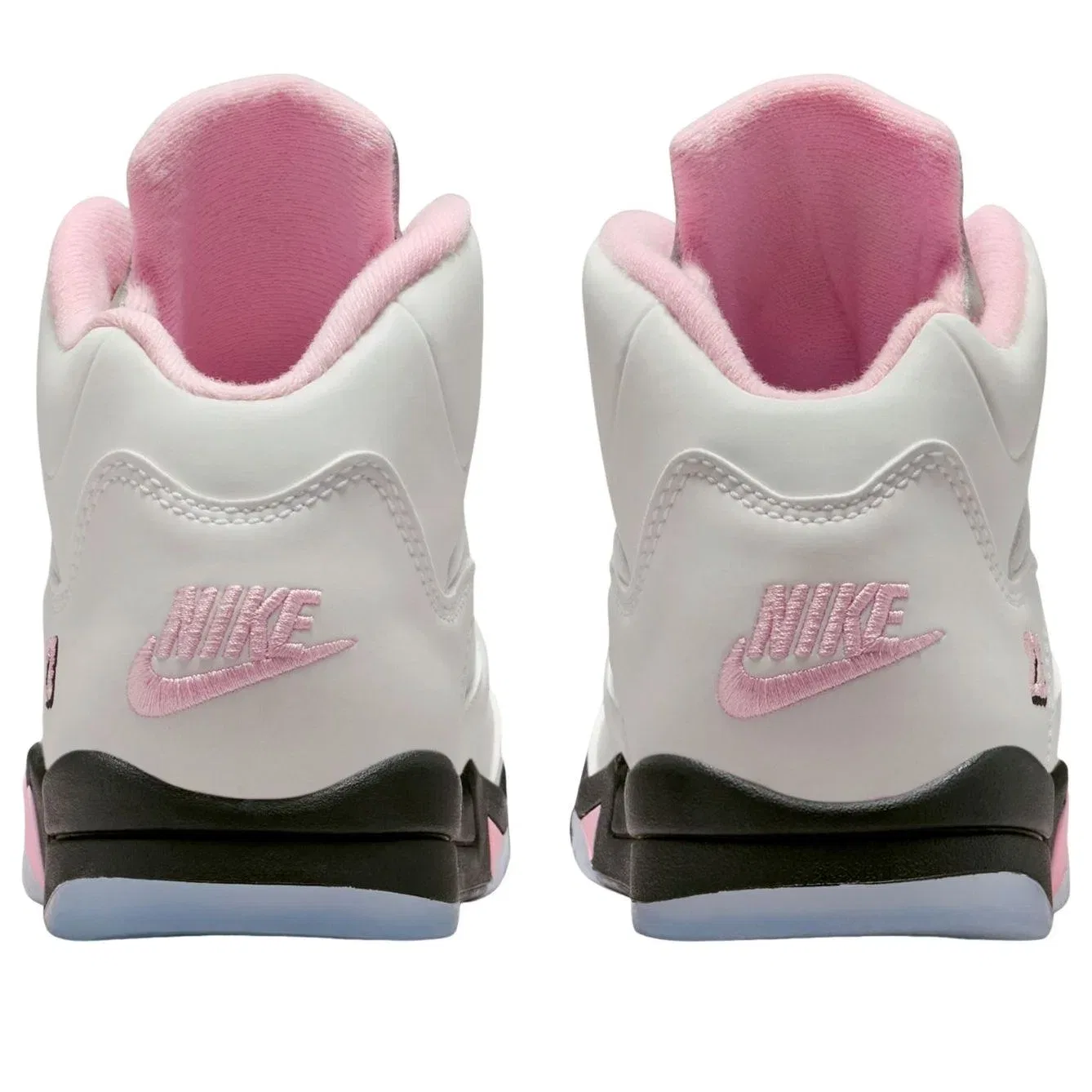 Детские кроссовки с кожаным верхом Air Jordan 5 Retro Medium Soft Pink, белый — фото 4