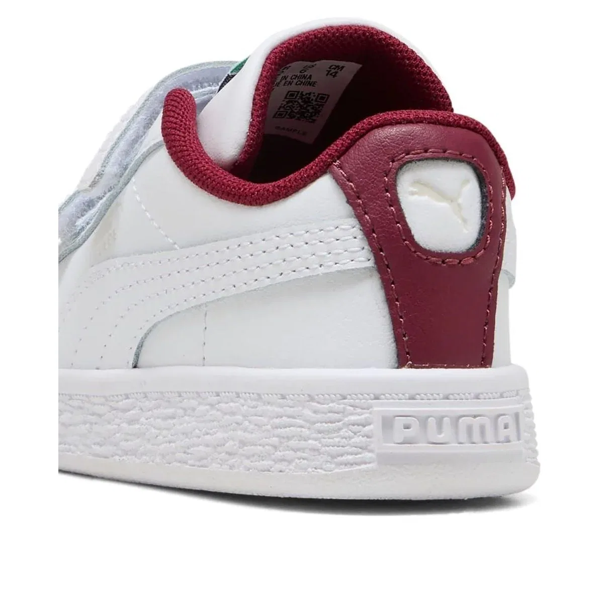 Детские кроссовки с кожаным верхом Suede 'White Team Regal Red' PUMA, Puma White/Team Regal Red — фото 4