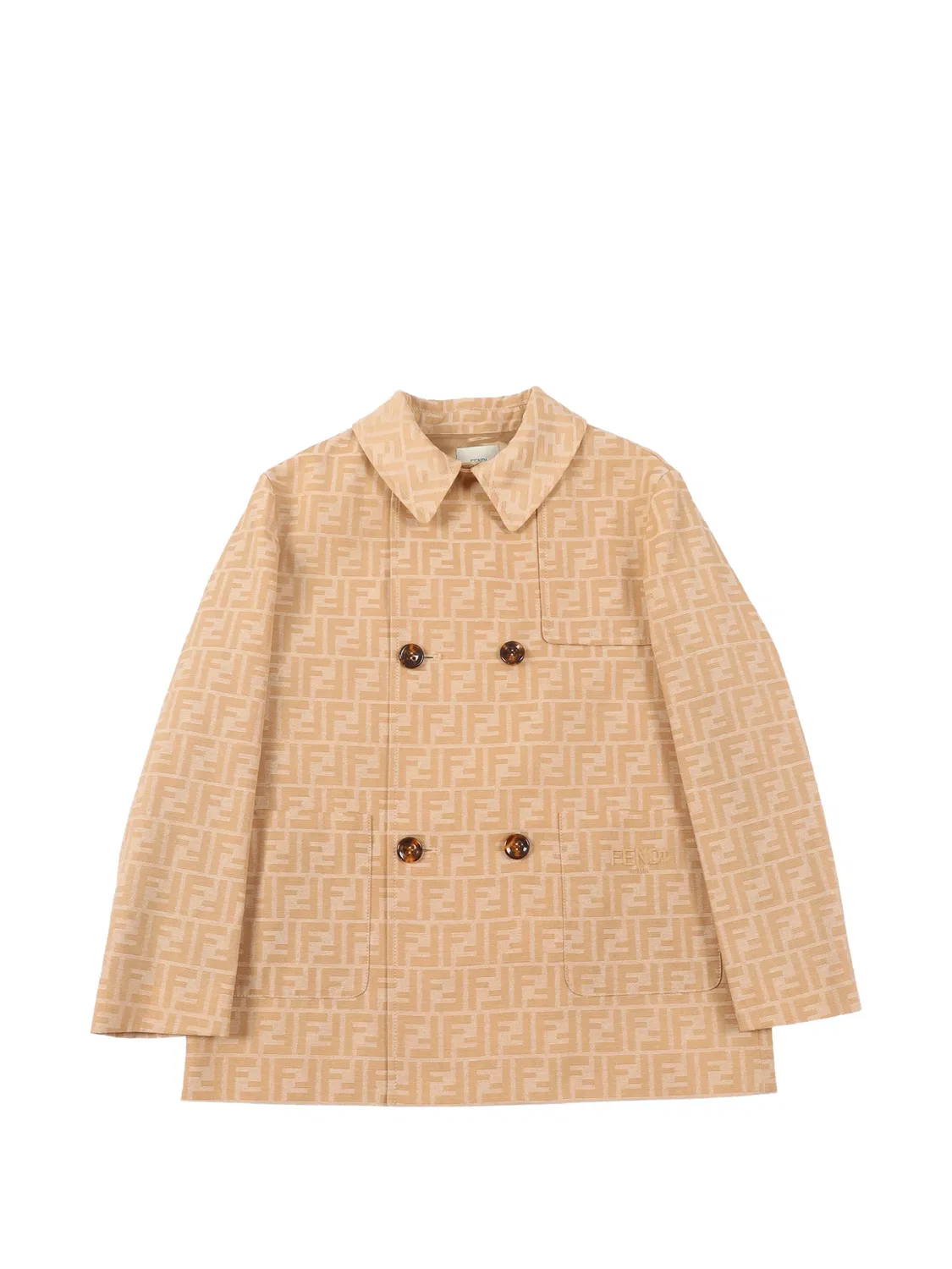 Двубортное пальто FENDI, нейтральные