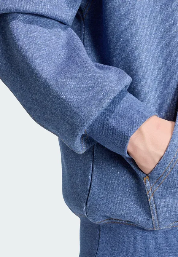 Худи маринованного цвета Adidas Originals Crew Blue Mel-kw, синий — фото 4
