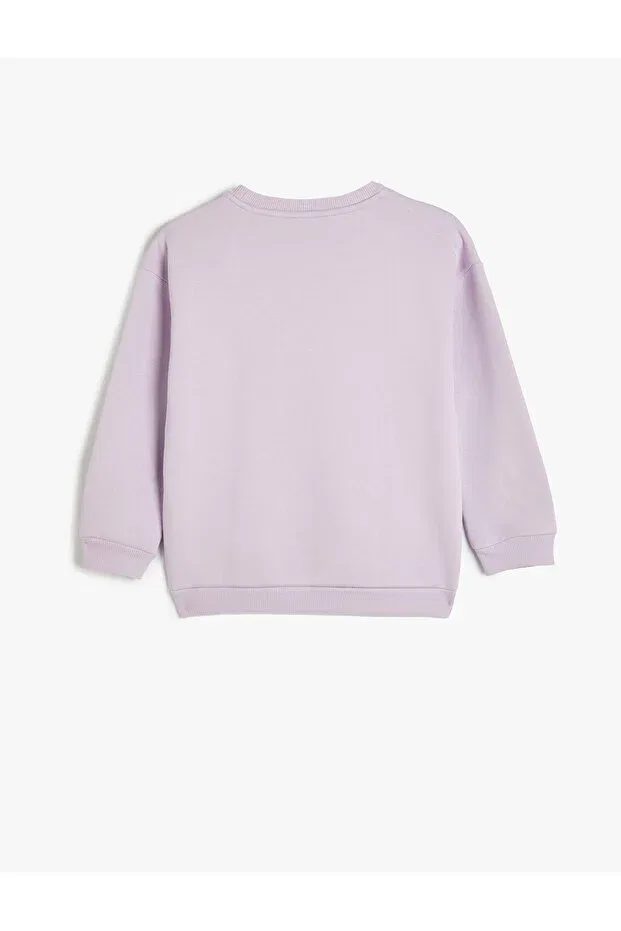 Детские свитшот для девочек с принтом Mickey Mouse And Daisy Duck Koton, Lilac — фото 2