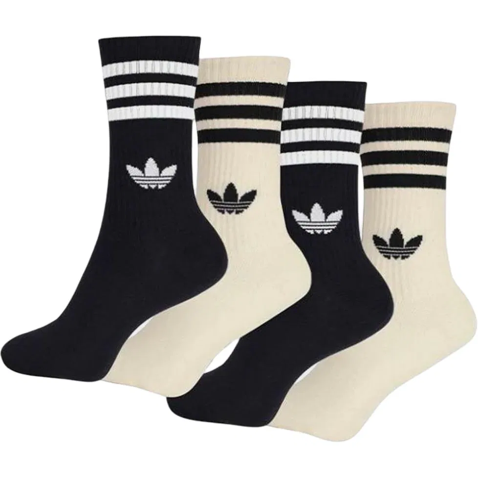 Мужские носки с длинным голенищем, комплект из 2 пар, Adidas Originals, черный/Белый — фото 3