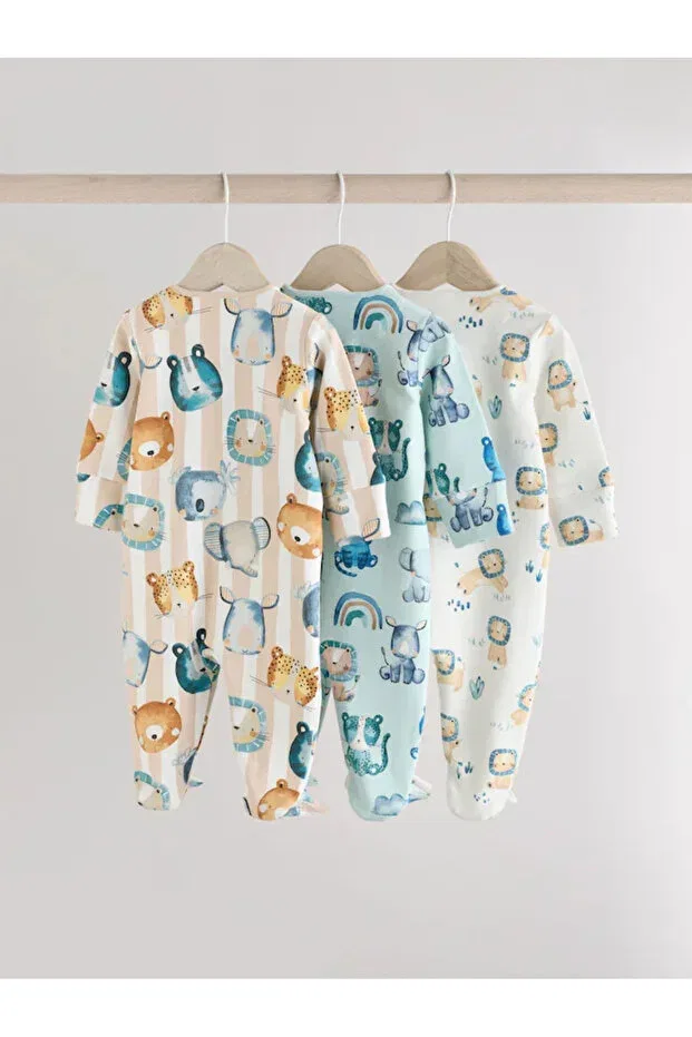 Детский спальный мешок-комбинезон с принтом Teddy Bear Next Baby, Blue — фото 2