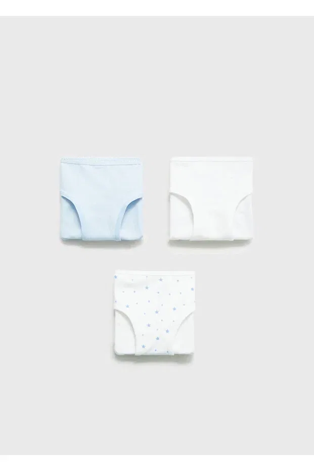 Детские трусы для мальчиков хлопковые набор 3 шт Mango Baby, Sky Blue