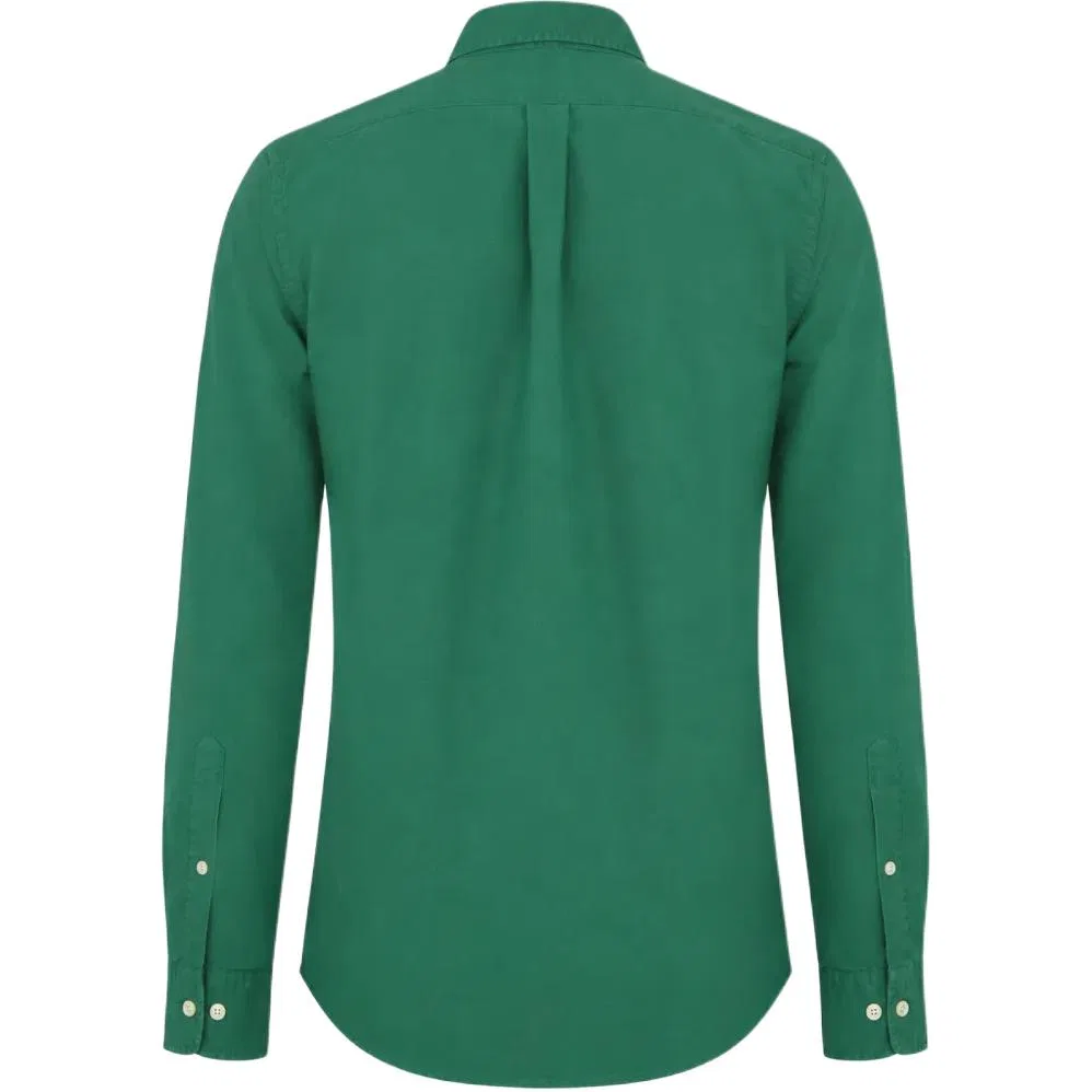 Мужская рубашка с воротником и прямым кроем Green Polo Ralph Lauren — фото 3
