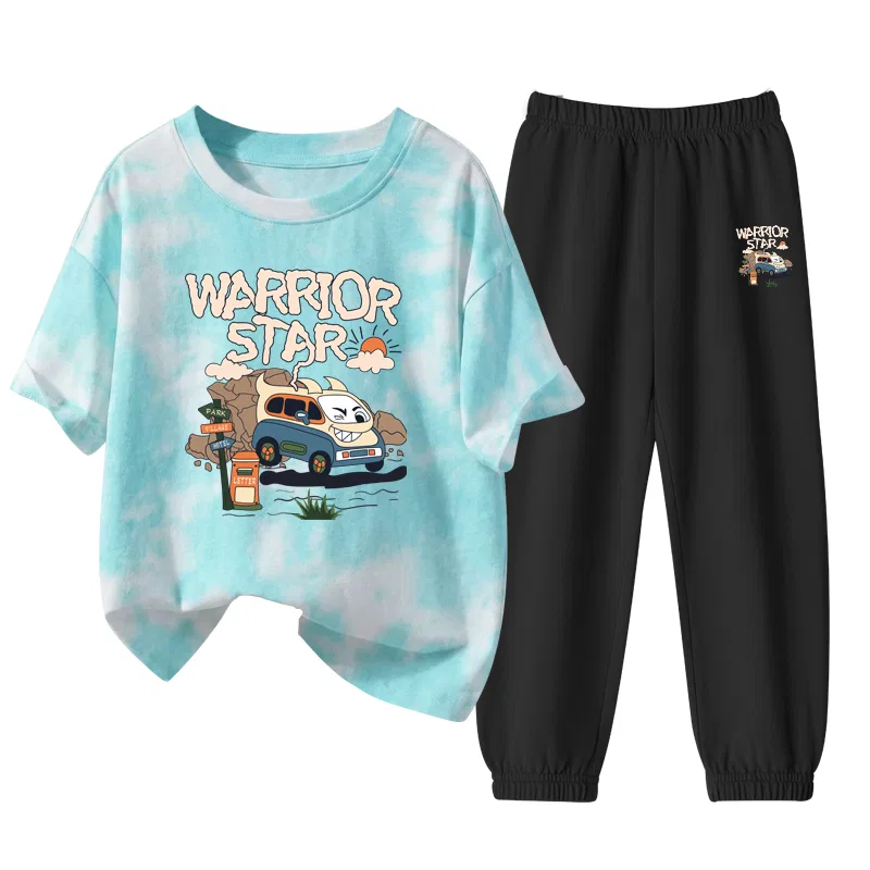 Детский спортивный комплект с принтом Holiday Car Lake Blue/Holiday Car Black WARRIOR