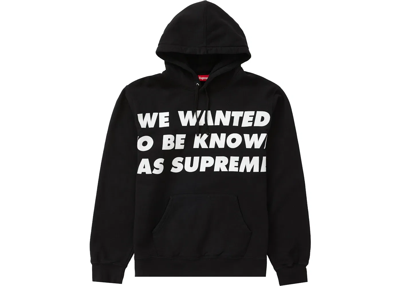 Мужская худи Supreme Hooded Sweatshirt, Black