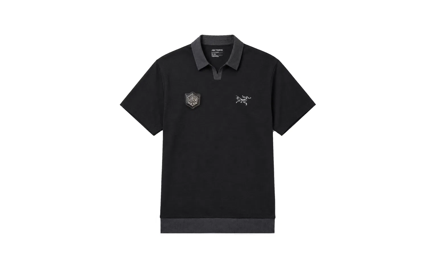 Футболка хлопковая с круглым вырезом KRAGG, Arcteryx, Stone Gray Black Edge