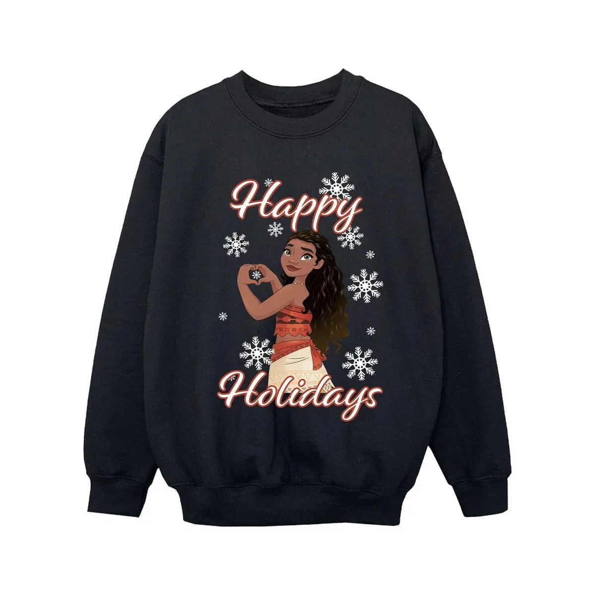 Свитшот с принтом Happy Holiday Moana, Black — фото 2