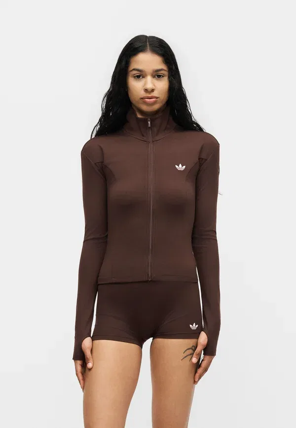 Толстовка из хлопка Adidas Originals, кофейный — фото 3