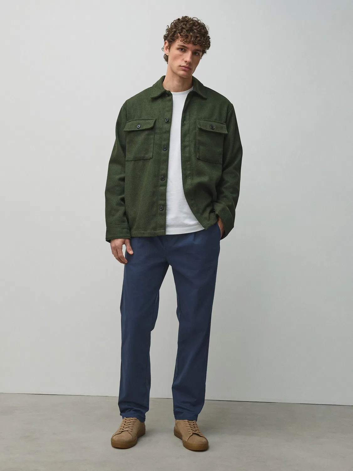 Чинос Regular Tapered Fit из хлопка с эластаном Next, синий — фото 2