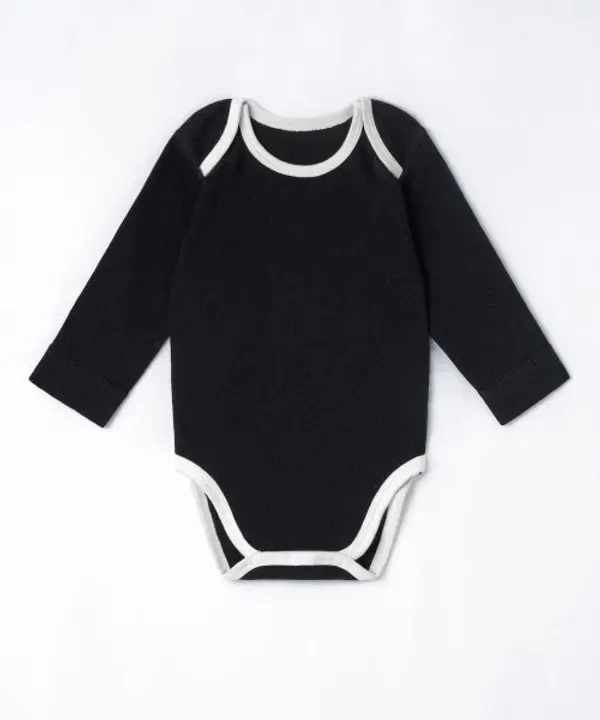 Боди Baby Ringers 2 шт., Musinsa Standard Kids, черный/меланжевый серый — фото 2