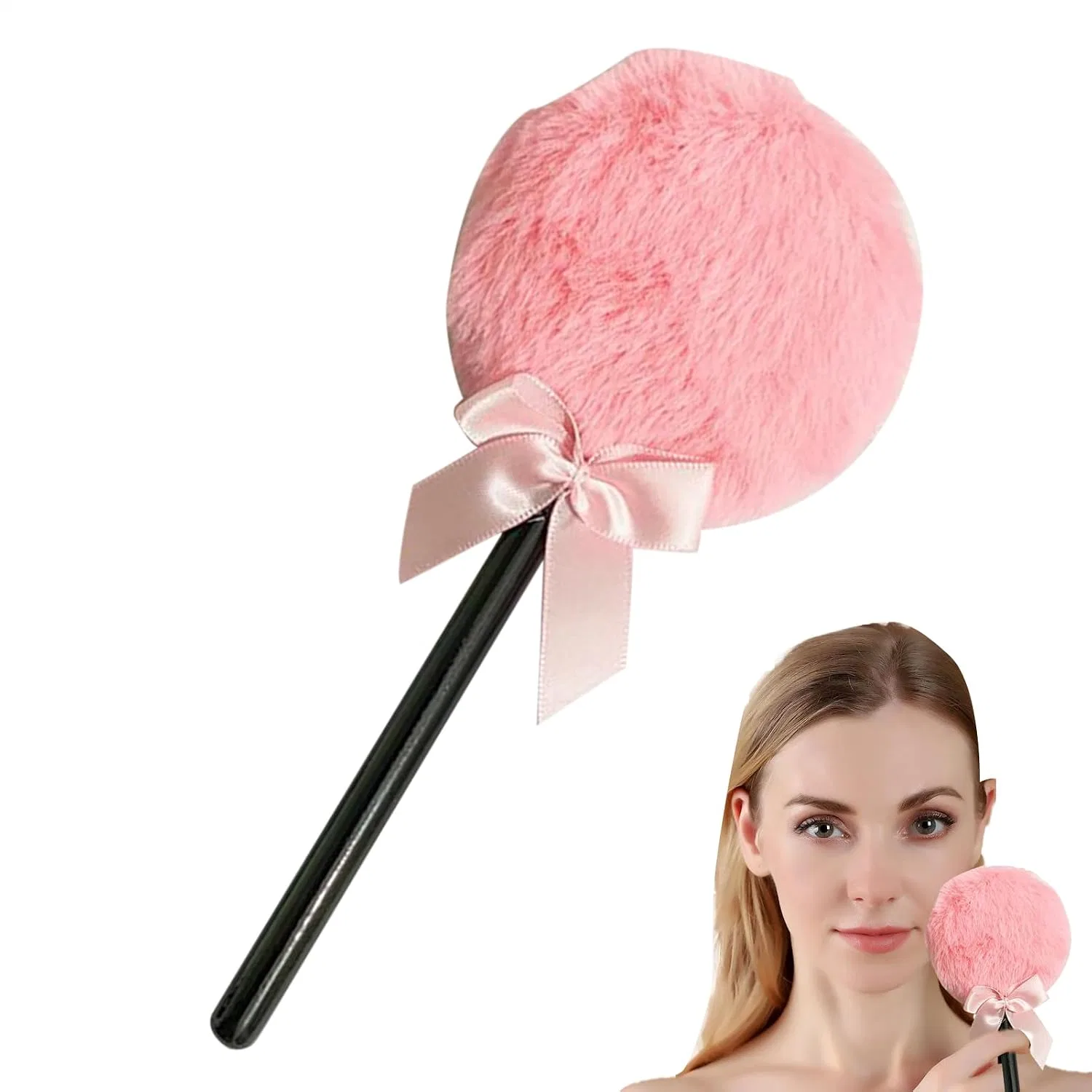 Спонж для макияжа Lollipop, Cotton, Pzuryhg, 6 шт, 17x7.5 см, Pink