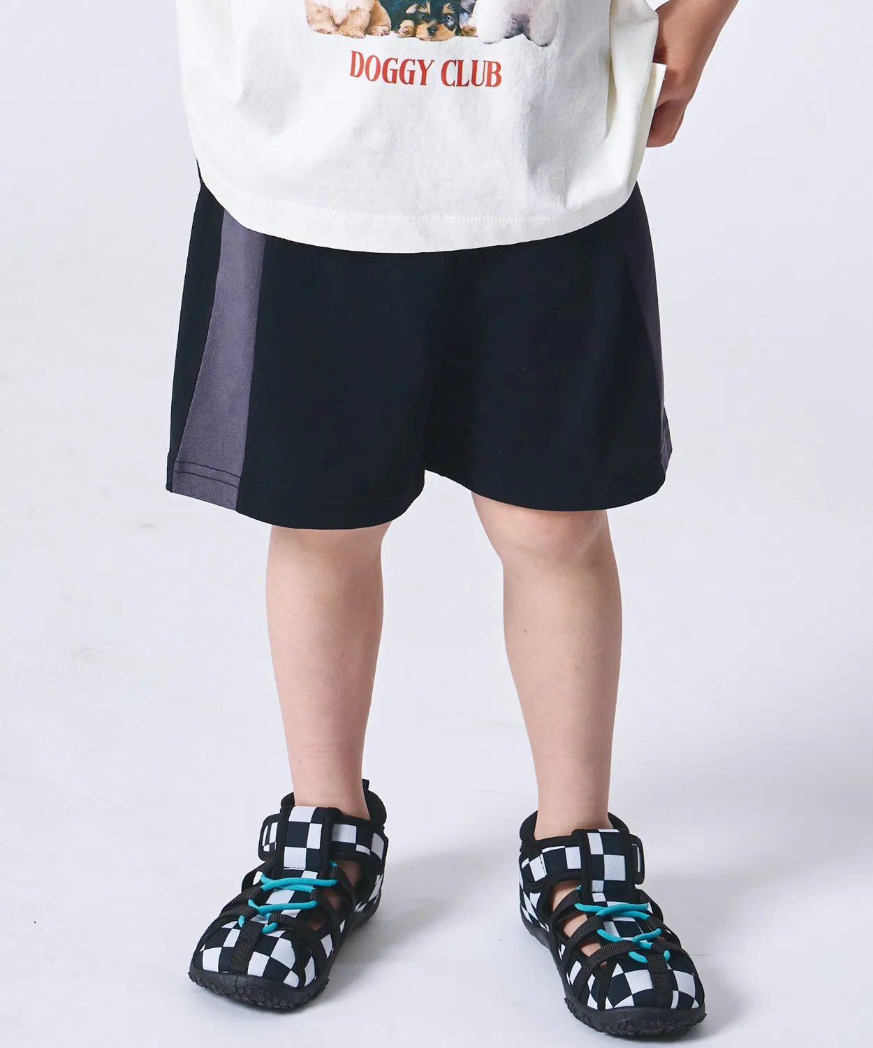 Детские шорты с принтом Side Line Short Pants pairmanon, Black — фото 4