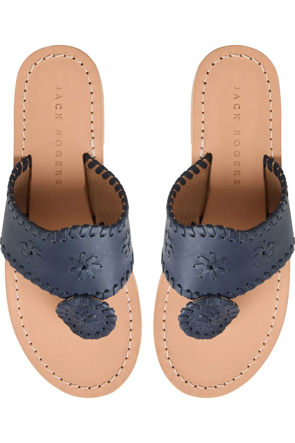 Детские сандалии вьетнамки с кожаными ремешками Jacks Jack Rogers, Midnite — фото 4