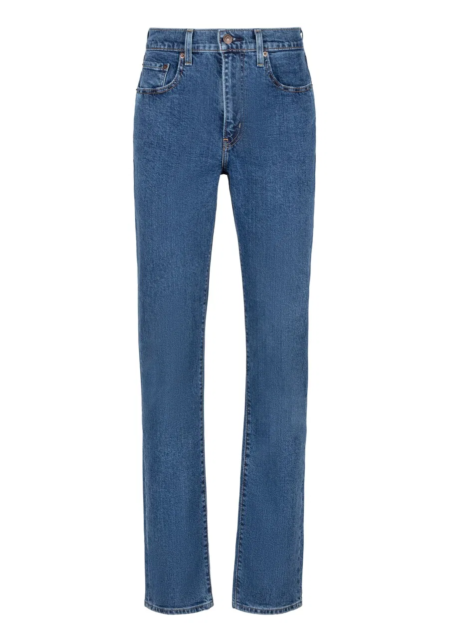 Джинсы LEVI'S Slim fit '724 High Rise Straight Jeans' синего цвета