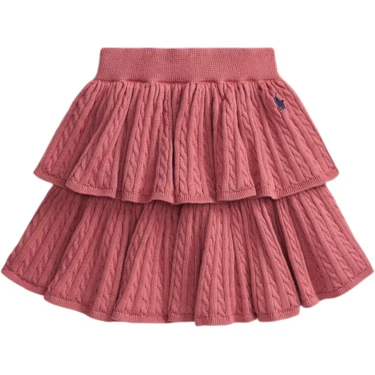 Детская юбка миди с умеренной посадкой Pre School Skirts Moderate Midi Dress Polo Ralph Lauren, Canvas Powder