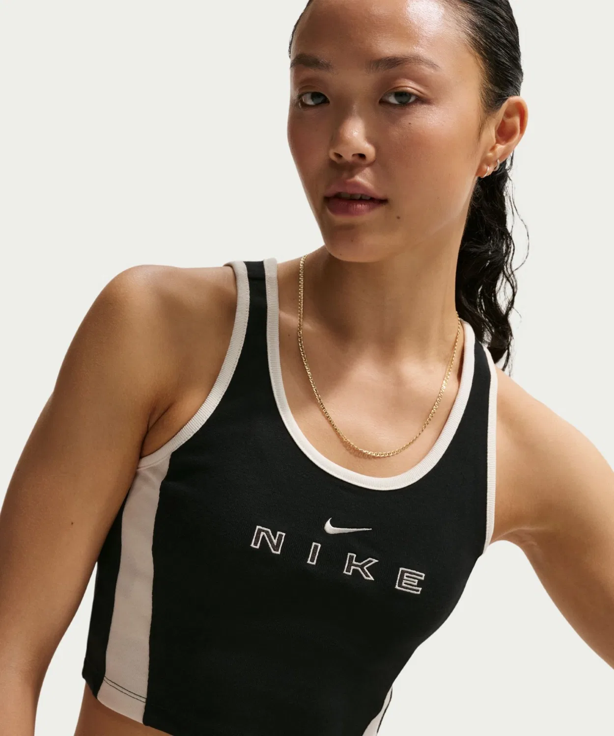 Женский топ без рукавов NIKE NSW Street GX Tank, бежевый — фото 2