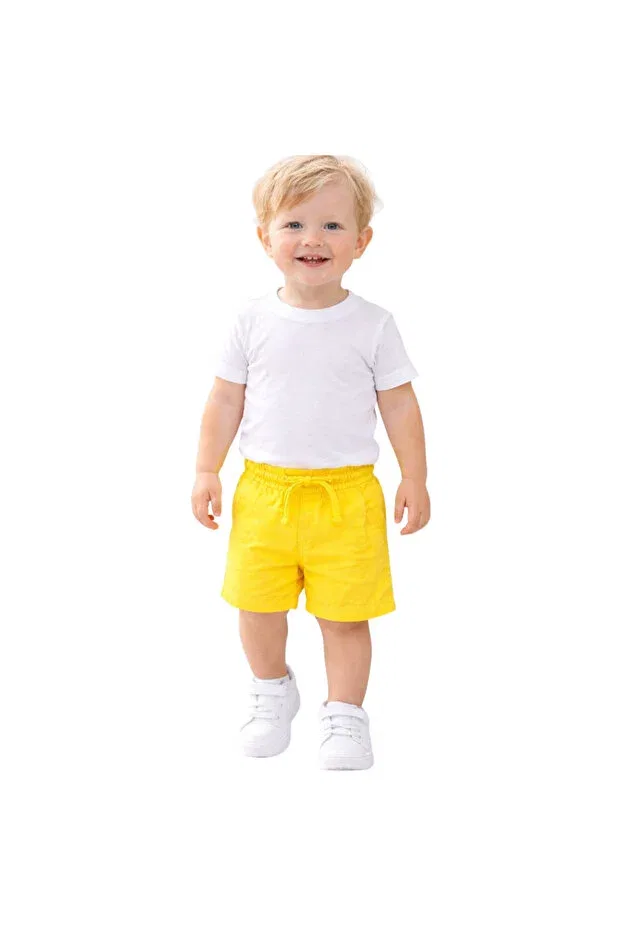 Детские шорты для мальчиков хлопковые Fancykidsantalya, Yellow
