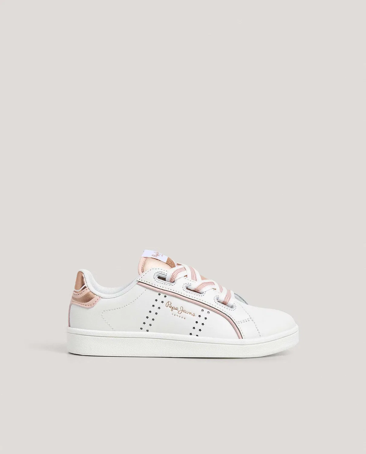 Детские кроссовки из натуральной кожи, Clásicas Microperforadas, Pepe Jeans, белый