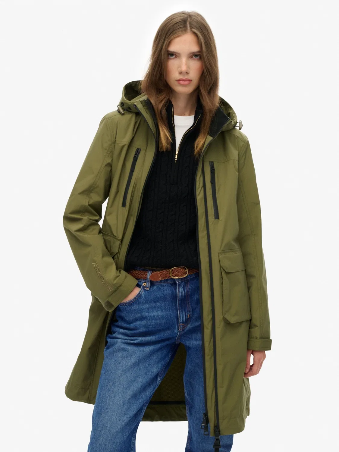 Парка удлиненная Superdry Green