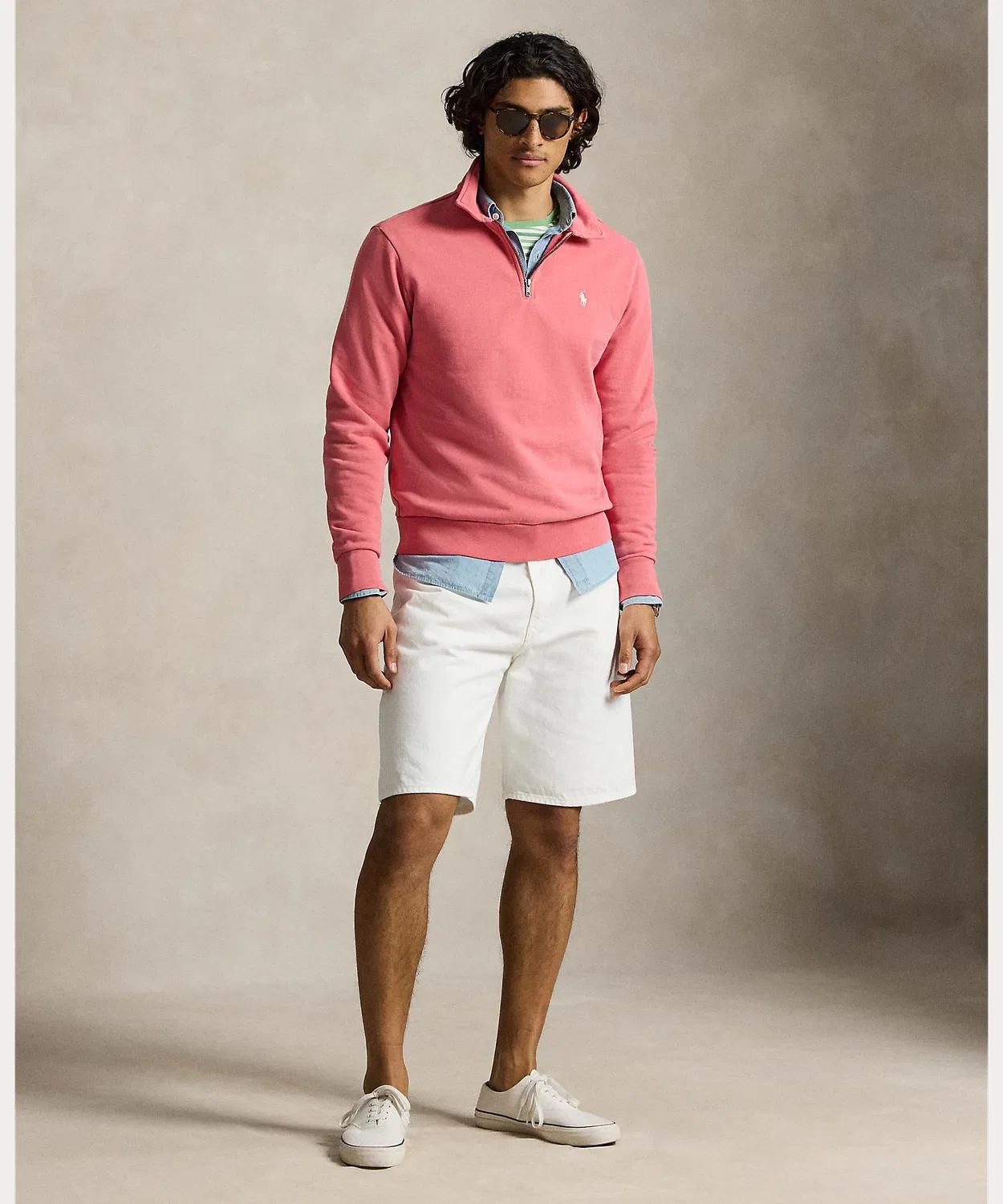 Мужские джинсовые шорты свободного кроя Rivington Relaxed POLO RALPH LAUREN, White