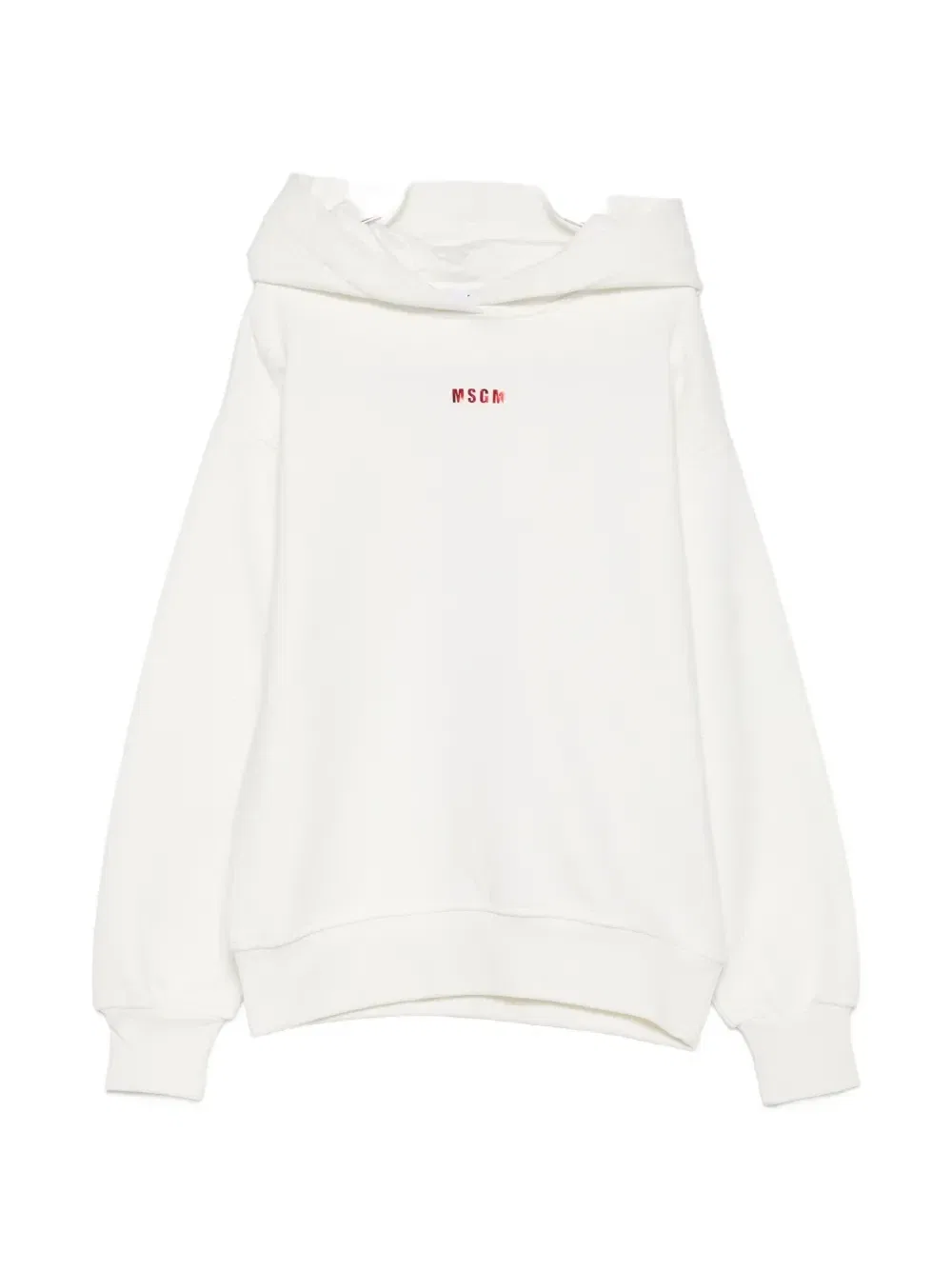 Толстовка с логотипом и металлическим эффектом Msgm Kids, белый