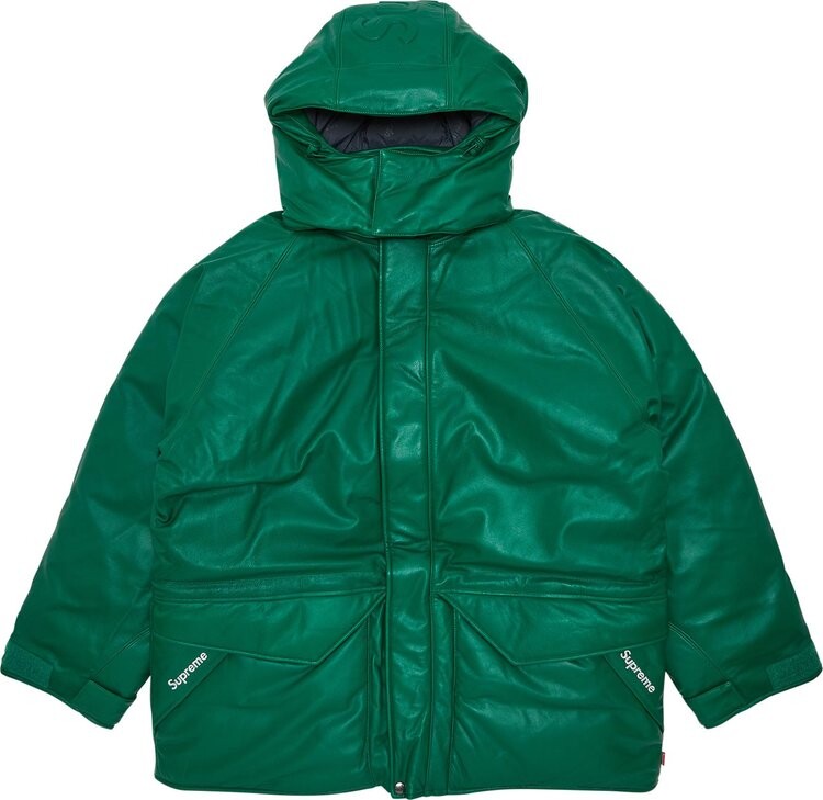 

Парка Supreme GORE-TEX Leather 700-Fill Down Parka 'Green', зеленый