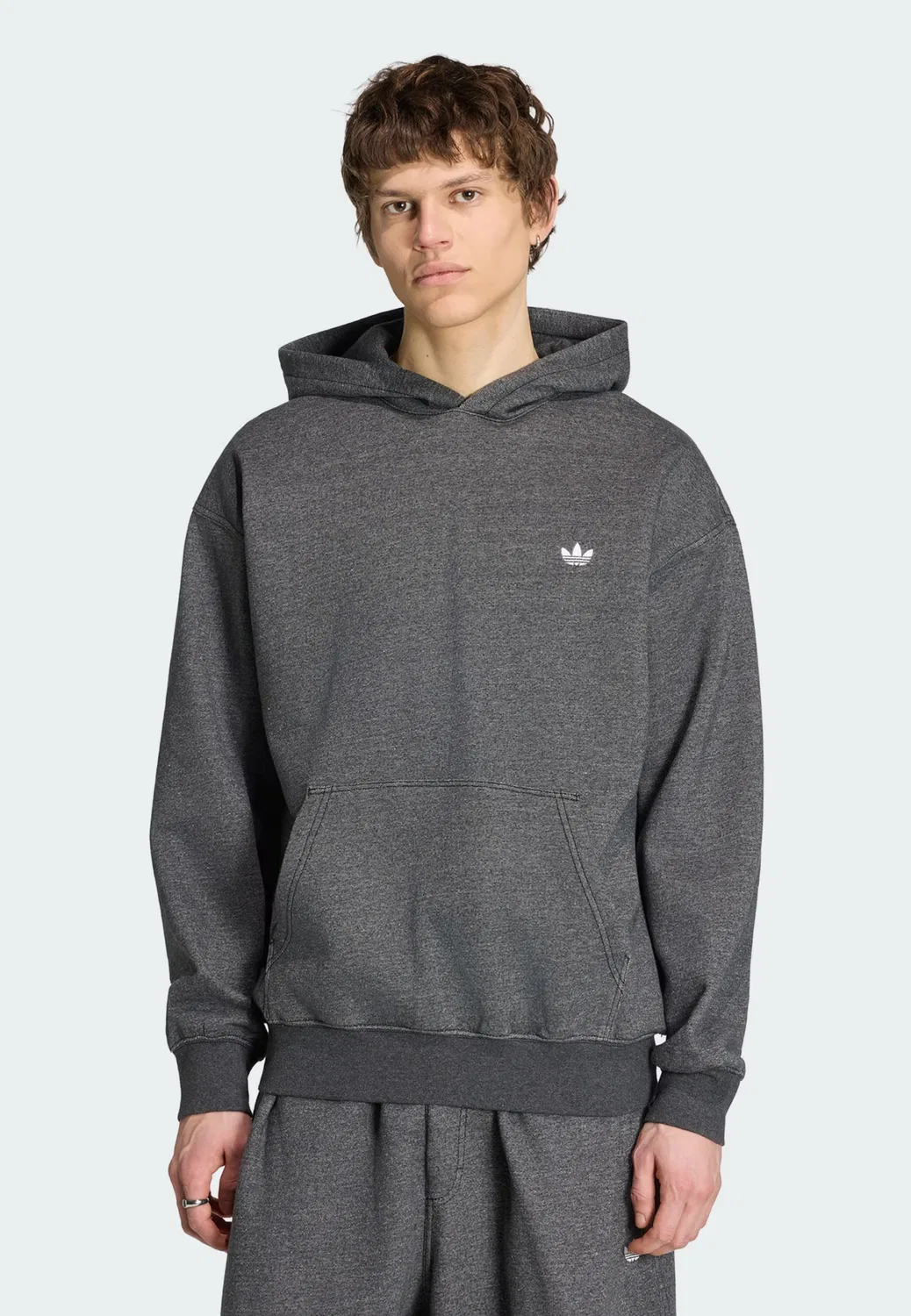 Толстовка Adidas Originals Trefoil Essentials, серый — фото 2